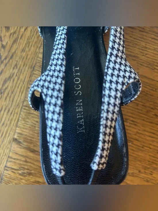 Karen Scott Black & White Houndstooth Slingback Pumps - Picture 5 of 5